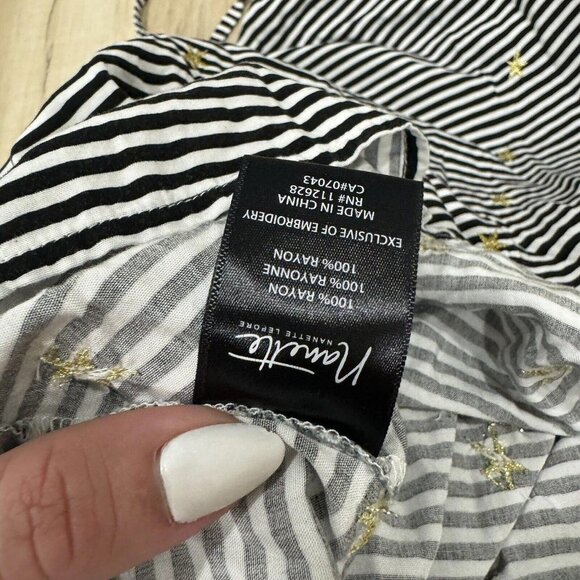 Women’s Nanette Lepone Black White Striped Small S - Picture 7 of 8